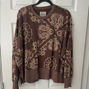 American Eagle Outfitters Chocolate Baroque Sweatshirt